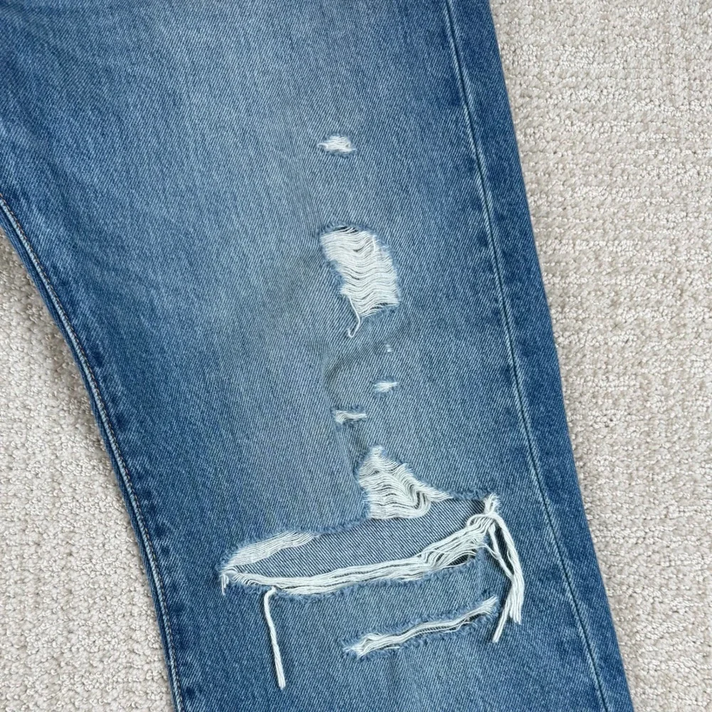 Levi's 501 Mens 34x30 150th Anniversary Distressed Straight Leg Denim Blue Jeans